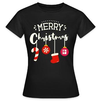 Joyeux Noël Joyeux Noël - T-shirt Femme - noir - Devant - AI Model Female 172 dark (172cm)