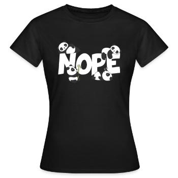 Refroidisseur paresseux Panda Nope - T-shirt Femme - noir - Devant - AI Model Female 172 dark (172cm)