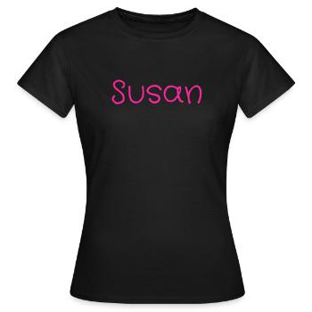 Susan - T-shirt Femme - noir - Devant - AI Model Female 172 dark (172cm)