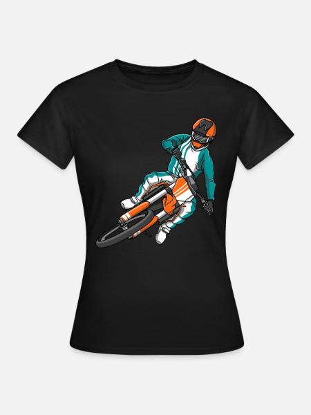 Motocross Rider Biker Motorcycle Children Men - Frauen T-Shirt - Schwarz