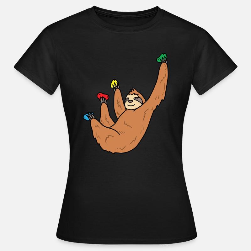 Faultier Boulder Geschenk - Frauen T-Shirt - Schwarz