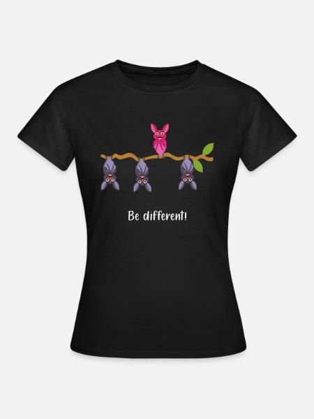 Be Different Fledermaus - Frauen T-Shirt - Schwarz