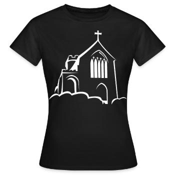 Kirche - Frauen T-Shirt - Schwarz - Vorne - AI Model Female 172 dark (172cm)