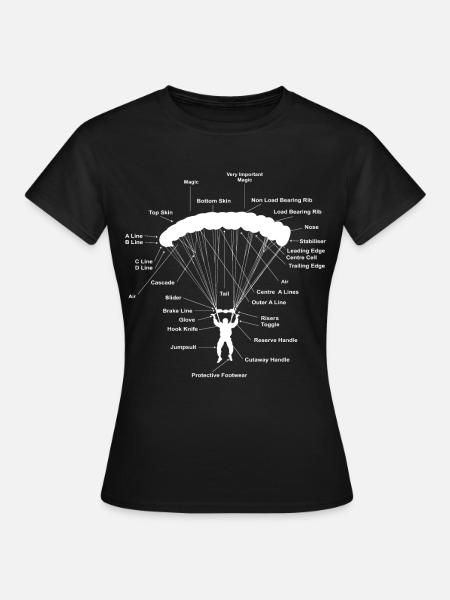 Parachute Anatomy Magic Skydapaper - T-shirt Femme - noir