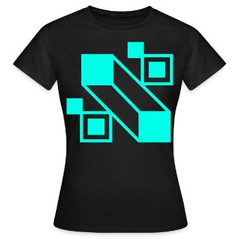 Abstract forms - Women's T-Shirt - black - Front - AI Model Female 172 dark (172cm)