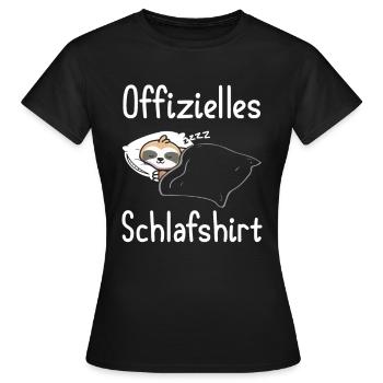Sommeil sommeil pyjama Chill paresseux sommeil - T-shirt Femme - noir - Devant - AI Model Female 172 dark (172cm)