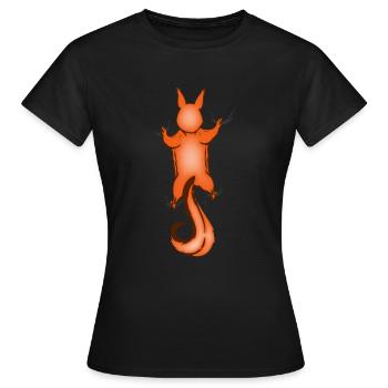 Funny squirrel depends on rodent Oachkatzl - Women's T-Shirt - black - Front - AI Model Female 172 dark (172cm)