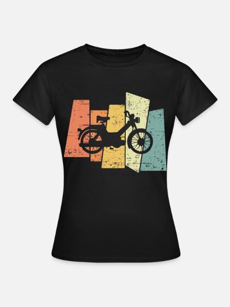 Rétro vintage mobylette moto mobylette - T-shirt Femme - noir