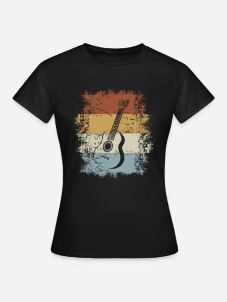 Gitarre Jahrgang Guitar Retro Vintage - Women's T-Shirt - black
