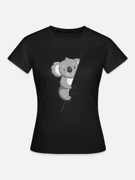 Koala Bär Australien Beuteltier Koala - Frauen T-Shirt - Schwarz