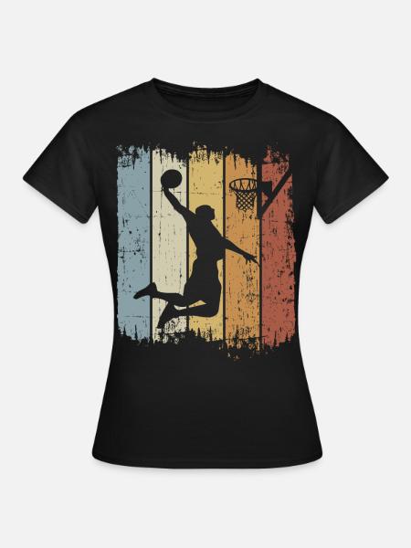 Retro Vintage Basketball für Basketballspieler - Frauen T-Shirt - Schwarz