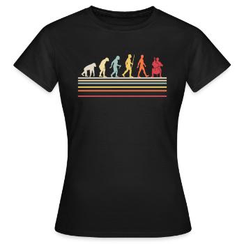 Retro Evolution Cello - Frauen T-Shirt - Schwarz - Vorne - AI Model Female 172 dark (172cm)