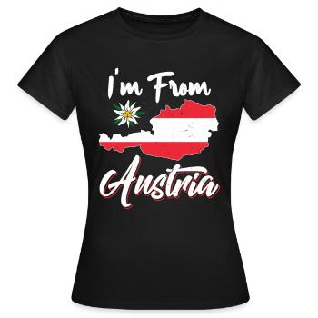 Je suis d’Autriche Autriche Autriche Accueil - T-shirt Femme - noir - Devant - AI Model Female 172 dark (172cm)