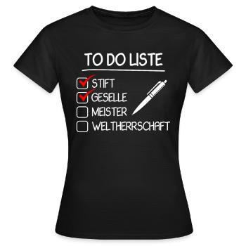 Journeyman 2022 Journeyman's Examination Bestanderen Examination - Women's T-Shirt - black - Front - AI Model Female 172 dark (172cm)