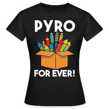 Pyro pour toujours - T-shirt Femme - noir - Devant - AI Model Female 172 dark (172cm)