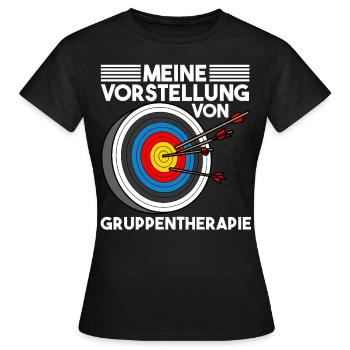 Bogenschießen Gruppentherapie Pfeil Bogen Therapie - Frauen T-Shirt - Schwarz - Vorne - AI Model Female 172 dark (172cm)