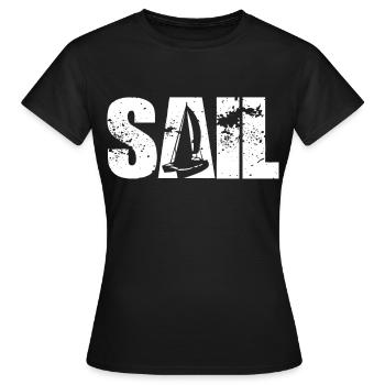 Sail Boat Sailboat Catamaran Boat - Frauen T-Shirt - Schwarz - Vorne - AI Model Female 172 dark (172cm)