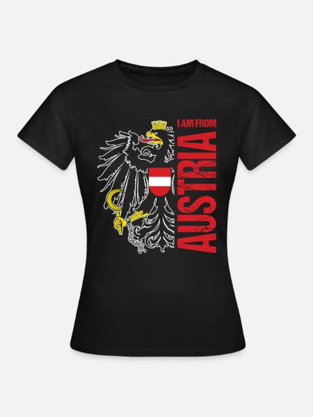 I Am From Austria Österreich - Frauen T-Shirt - Schwarz