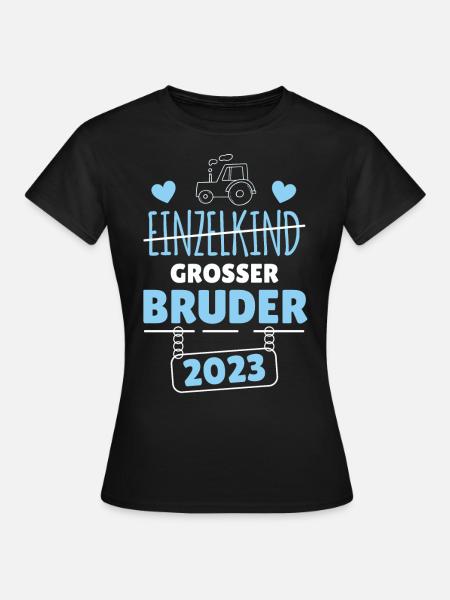Großer Bruder 2023 Traktor - Frauen T-Shirt - Schwarz