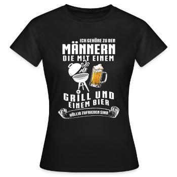 Grillen Bier Grill - Frauen T-Shirt - Schwarz - Vorne - AI Model Female 172 dark (172cm)