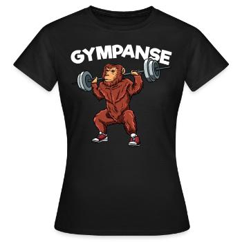 Gympanse - Women's T-Shirt - black - Front - AI Model Female 172 dark (172cm)