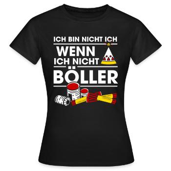 Ich Bin Nicht Ich Wenn Ich Nicht Böller Feuerwerk - Frauen T-Shirt - Schwarz - Vorne - AI Model Female 172 dark (172cm)