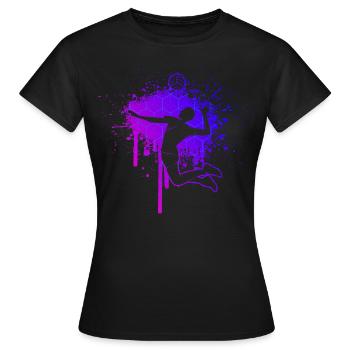 Volleyballspieler Volley Beach Volley Volleyball - Frauen T-Shirt - Schwarz - Vorne - AI Model Female 172 dark (172cm)