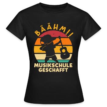 Bäähm Musikschule geschafft - Frauen T-Shirt - Schwarz - Vorne - AI Model Female 172 dark (172cm)