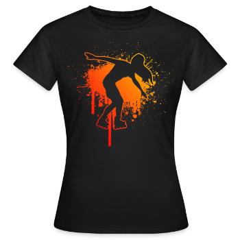 Patins à roulettes Patin à roulettes Patin à roulettes - T-shirt Femme - noir - Devant - AI Model Female 172 dark (172cm)