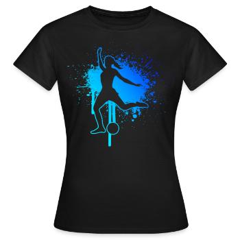 Fussballspielen Fussballer Fussballspieler - Frauen T-Shirt - Schwarz - Vorne - AI Model Female 172 dark (172cm)