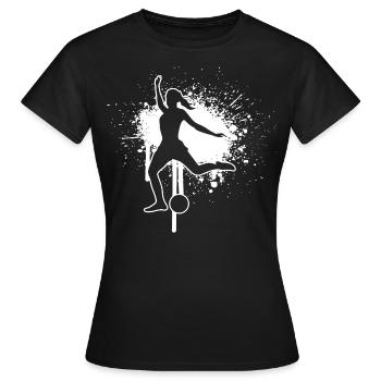 Fussballspielen Fussballer Damen Fussballspieler - Frauen T-Shirt - Schwarz - Vorne - AI Model Female 172 dark (172cm)