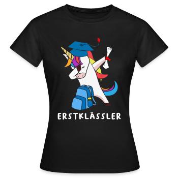 Dabbing Unicorn First Graders - Women's T-Shirt - black - Front - AI Model Female 172 dark (172cm)