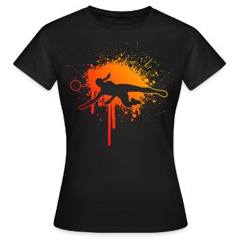 Joueuse de volley-ball volley-ball féminin - T-shirt Femme - noir - Devant - AI Model Female 172 dark (172cm)