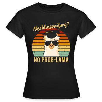Examen final Certificat de fin d’études No Problama - T-shirt Femme - noir - Devant - AI Model Female 172 dark (172cm)