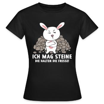 Ich mag Steine - Frauen T-Shirt - Schwarz - Vorne - AI Model Female 172 dark (172cm)