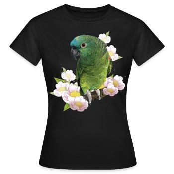 L’amazone à front bleu - T-shirt Femme - noir - Devant - AI Model Female 172 dark (172cm)