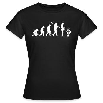 Strelizie Evolution Pflanze Gärtner - Frauen T-Shirt - Schwarz - Vorne - AI Model Female 172 dark (172cm)