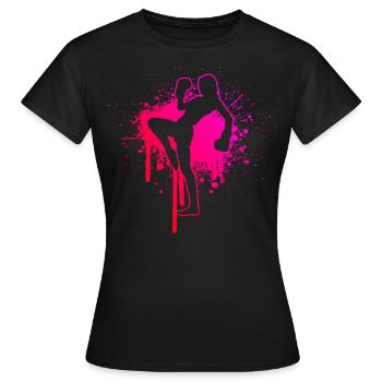 Kickboxer Kickboxing Boxe - T-shirt Femme - noir - Devant - AI Model Female 172 dark (172cm)