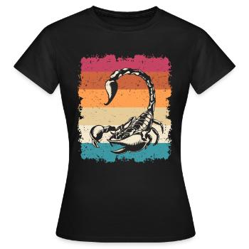 Vintage Scorpions Retro Animal Arachnid Scorpion - Frauen T-Shirt - Schwarz - Vorne - AI Model Female 172 dark (172cm)