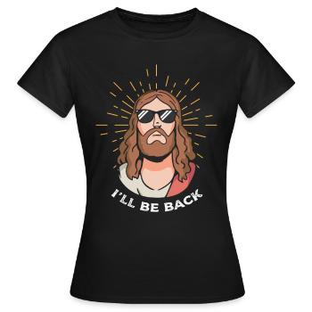 Jésus Je serai de retour Résurrection Jésus-Christ - T-shirt Femme - noir - Devant - AI Model Female 172 dark (172cm)