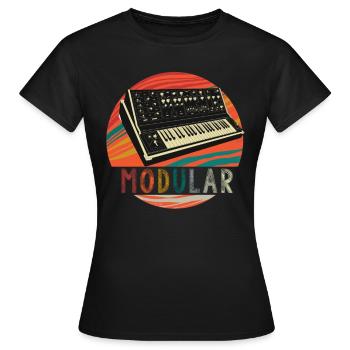 Modular Electronic Musical Synthesizer - Women's T-Shirt - black - Front - AI Model Female 172 dark (172cm)