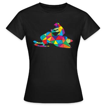 Motoneige Poly Low Poly Skidoo - T-shirt Femme - noir - Devant - AI Model Female 172 dark (172cm)