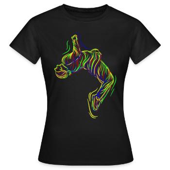 Parkour Backflip - Frauen T-Shirt - Schwarz - Vorne - AI Model Female 172 dark (172cm)