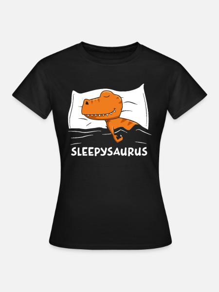 Official Napping Shirt Sleepysaurus - Frauen T-Shirt - Schwarz