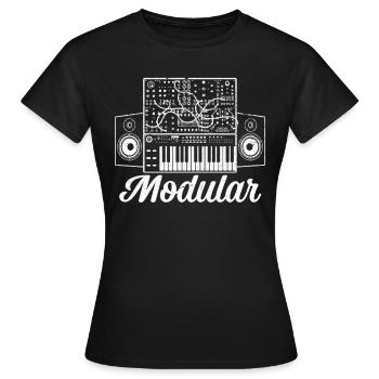 Modular Electronic Musical Synthesizer - Women's T-Shirt - black - Front - AI Model Female 172 dark (172cm)