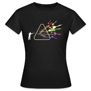 Dart Prisma Regenbogen Licht Lustig Physik - Frauen T-Shirt - Schwarz - Vorne - AI Model Female 172 dark (172cm)