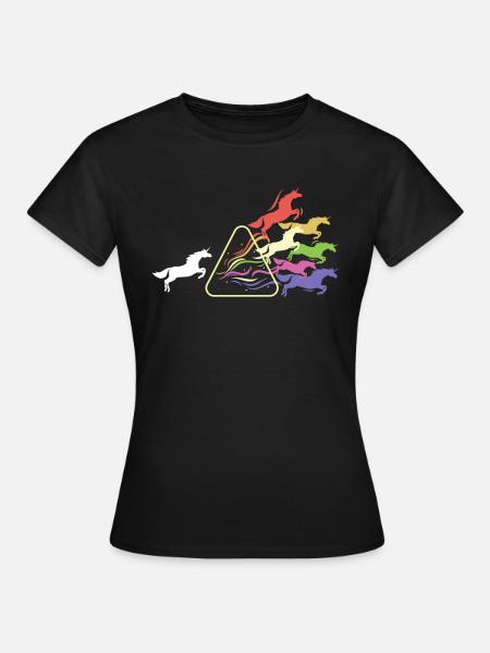 Prism Unicorn Light Triangle Light Spectrum - Women's T-Shirt - black