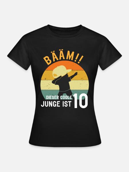 Dabbing Geburtstagsshirt 10 Jahre 10. Geburtstag - Frauen T-Shirt - Schwarz