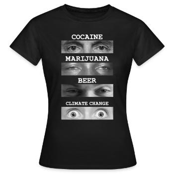 Les yeux rivés sur le changement climatique - T-shirt Femme - noir - Devant - AI Model Female 172 dark (172cm)