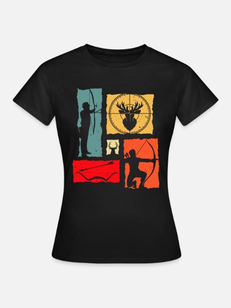 Archer Retro Archery - Frauen T-Shirt - Schwarz